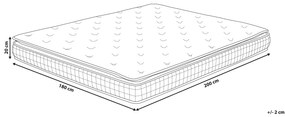 Stredne tvrdý matrac z pamäťovej peny 180 x 200 cm CHARM Beliani
