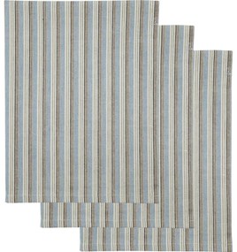 House Doctor Bavlnená utierka Cook Blue/Sand – set 3 ks