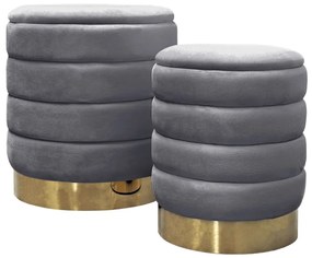 TABURET BASILEO 2v1 ŠEDÝ