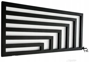 Regnis Kreon Zenit, vykurovacie teleso 1200x550 mm pre elektrickú vykurovaciu tyč, 630W, čierna matná, KZ120/55/BLACK/VYKUROVACIATYC