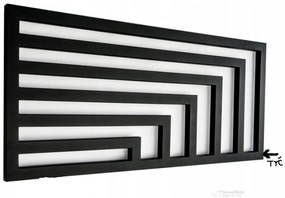 Regnis Kreon Zenit, vykurovacie teleso 1200x550 mm pre elektrickú vykurovaciu tyč, 630W, čierna matná, KZ120/55/BLACK/VYKUROVACIATYC