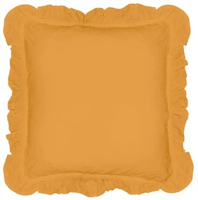 DEKORAČNÉ OBLIEČKY NA VANKÚŠ STONEWASHED SADA 2 KS 40X40 CM HORČICOVÁ