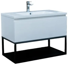 Kúpeľňová skrinka s umývadlom SAT B-Way biela lesk BWAY80WU, 1 ks