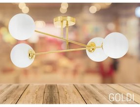 Luster na tyči 4xE27/35W/230V pr. 70 cm zlatá