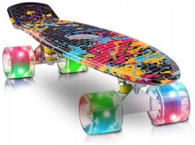 Svietiaci skateboard LED RGB KOLIESKA