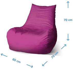 Sablio Detský vodeodolný sedací vak Bean Ružové pruhy: 60 x 70 x 70 cm