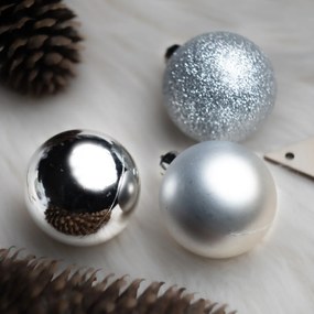 Bestent Vianočné gule na stromček 5cm 17ks SILVER