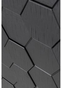 Čierna nízka komoda z borovicového dreva 140x58 cm Linc - White Label