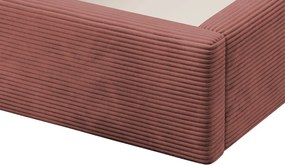 Posteľ Inez 180x200 cm, terracota štruktúrovaná látka