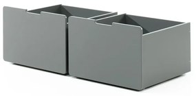 Sivé zásuvky pod detskú posteľ 2 ks Pino – Vipack