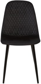 Stolička Giverny zamat - čierna