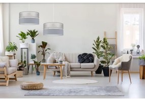 Luster na lanku LIMA 1xE27/60W/230V šedá