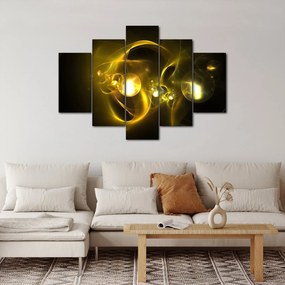 Abstraktný obraz žltých gulí (150x105 cm)
