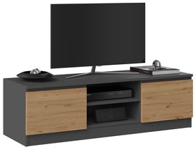 TV stolík Malwa 120 cm antracit/dub artisan