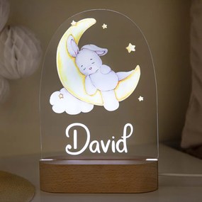 Detská nočná lampa s menom - zajačik