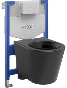 Mexen Fenix XS-F, podomietkový modul a závesné WC Rico, čierna matná, 6803372XX85