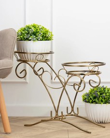 STOJAN NA KVETINÁČ AVERY 49X66 CM ZLATÁ