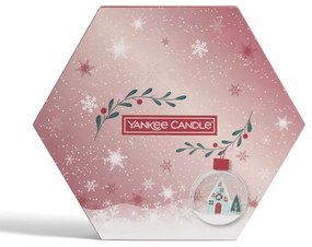 Vianočný set Yankee Candle 2022 - 18x čajová sviečka + svietnik