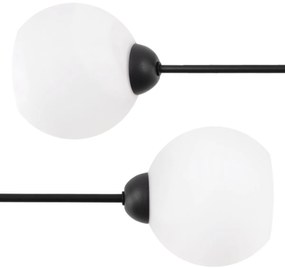 Stropné svietidlo Eliza, 2x biele sklenené tienidlo, B