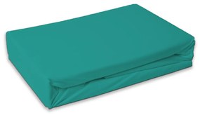 Jersey prestieradlo tyrkysovo zelená, 180 x 200 cm