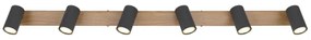 Globo 57911-6DG - Bodové svietidlo ROBBY 6xGU10/35W/230V hnedá/čierna