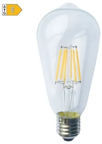 Diolamp LED Filament žiarovka číra ST64 8W/230V/E27/4000K/1010Lm/360°