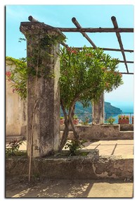 Obraz na plátne - Staroveká záhrada na morskom pobreží - obdĺžnik 7249A (75x50 cm)