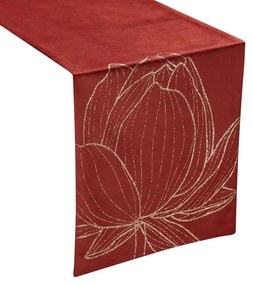 Dekorstudio Elegantný zamatový behúň na stôl BLINK 12 tehlový Rozmer behúňa (šírka x dĺžka): 35x140cm