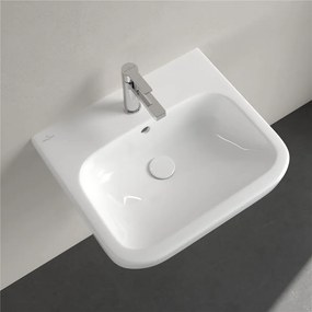 VILLEROY &amp; BOCH Architectura závesné umývadlo s otvorom (spodná strana brúsená), s prepadom, 550 x 470 mm, biela alpská, s povrchom CeramicPlus, 41885GR1