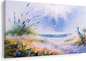Obraz - Romantická pláž, olejomaľba (90x60 cm)