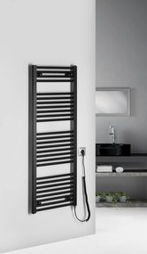 Aqualine Aqualine, DIRECT-E elektrické vykurovacie teleso, rovné, 450x1320 mm, 400 W, čierna, ILE34TB