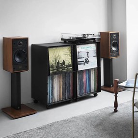 Čierny kovový pojazdný regál 40x73x38 cm Tower – YAMAZAKI