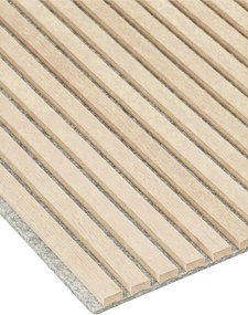 Drevený akustický panel, 2400 x 600 mm, B2BP003, balenie 5 ks, dub