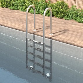 Bazénový rebrík 54x38x211 cm 304 nehrdzavejúca oceľ 93460