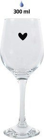 Poháre na víno so srdiečkom - Ø 7*21 cm / 300 ml