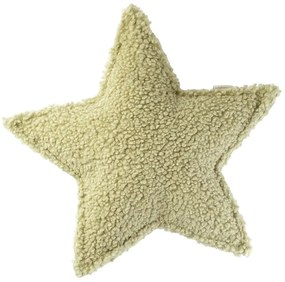 Zelený detský pohovkový vankúš z textílie buklé Star – Wigiwama