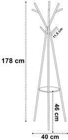 Stojanový vešiak PILUR čierny