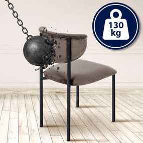 Stolička pre návštevy Gambell zamat - hnedá