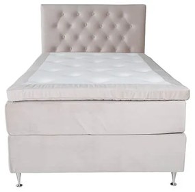 Furudal 120 boxspring posteľ béžový zamat čelo Furuvik