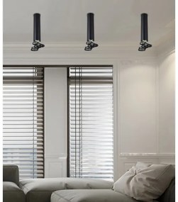 Prisadený luster TUBA 1xGU10/50W/230V čierna