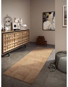 Béžový ručne tkaný vlnený behúň 80x250 cm Alexis – Villeroy&amp;Boch