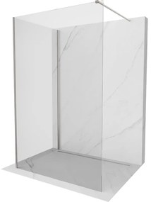 Mexen Kioto, 2-stenová sprchová zástena Walk-In 95 x 90 cm, 8mm číre sklo, brúsená oceľ profil, 800-095-212-97-00-090