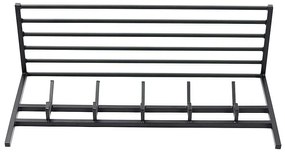 Vešiak kovový s poličkou Loft 35x75x25,5 cm čierna