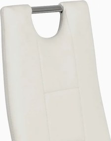 Jedálenská stolička Melania, biela ekokoža