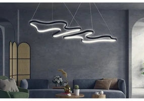 Závesná lampa, Duple Artisan - Black Body, White Light