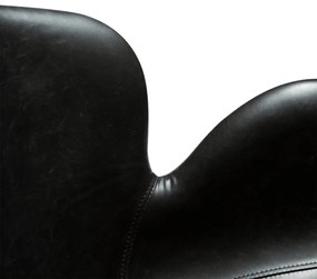 GAIA ČALÚNENÉ LOUNGE KRESLO black/black