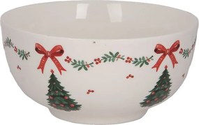 Miska na polievku so stromčekmi Christmas Harmony - Ø 14*7 cm / 500 ml