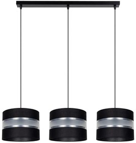 Luster na lanku CORAL 3xE27/60W/230V čierna