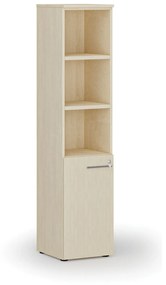 Kombinovaná kancelárska skriňa PRIMO WOOD, dvere na 2 poschodia, 1781 x 400 x 420 mm, breza