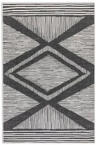 Obojstranný koberec Elle Decoration GEMINI Rhombus čierny